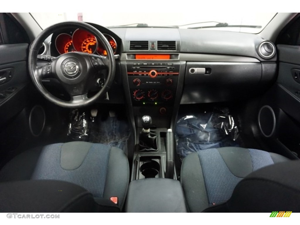 2005 MAZDA3 s Hatchback - Strato Blue Mica / Black/Blue photo #25