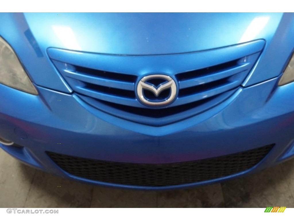 2005 MAZDA3 s Hatchback - Strato Blue Mica / Black/Blue photo #50