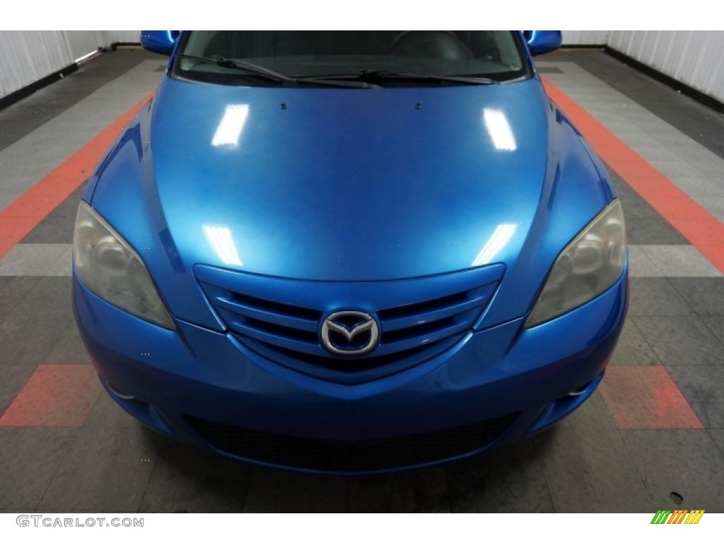 2005 MAZDA3 s Hatchback - Strato Blue Mica / Black/Blue photo #51