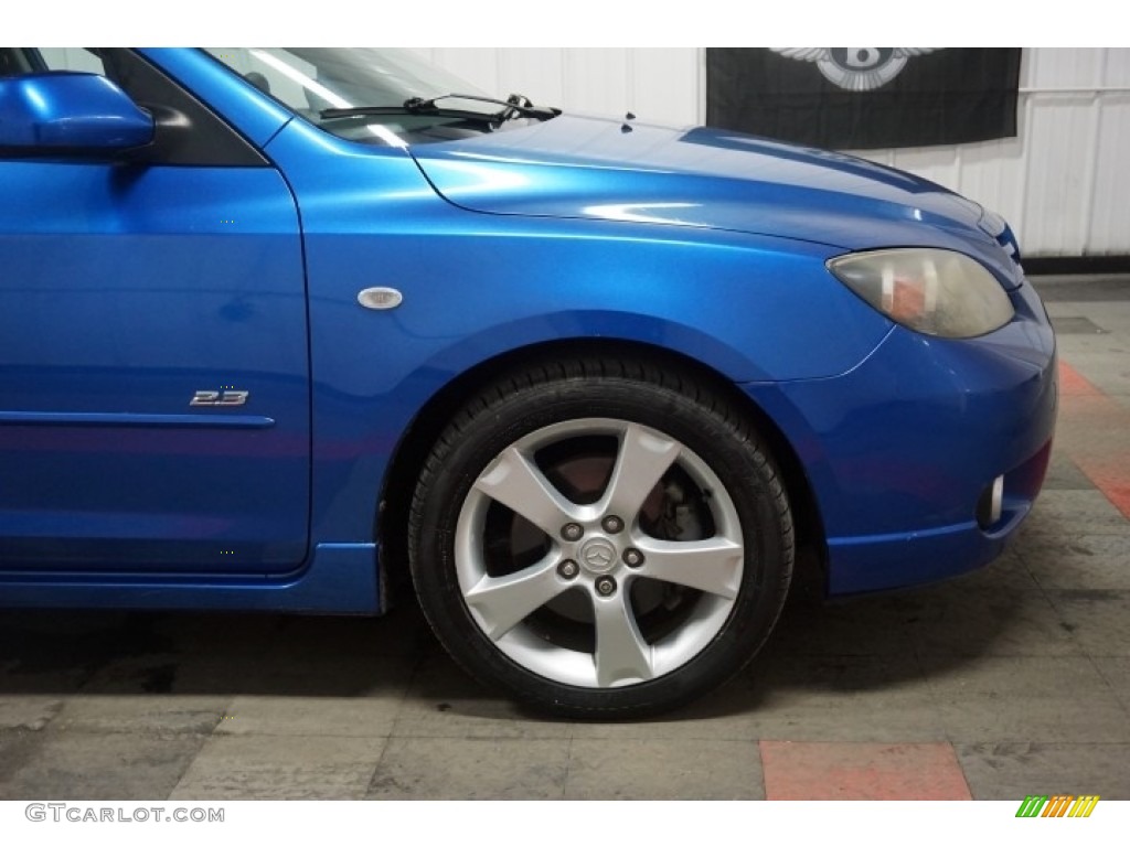 2005 MAZDA3 s Hatchback - Strato Blue Mica / Black/Blue photo #52