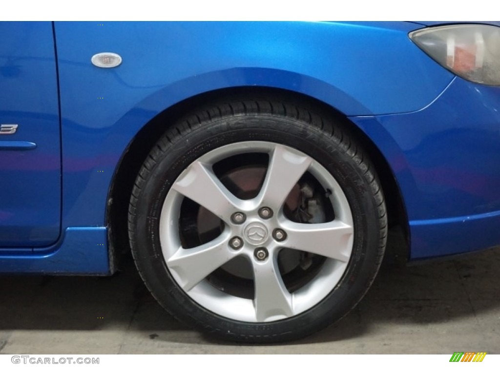 2005 MAZDA3 s Hatchback - Strato Blue Mica / Black/Blue photo #53