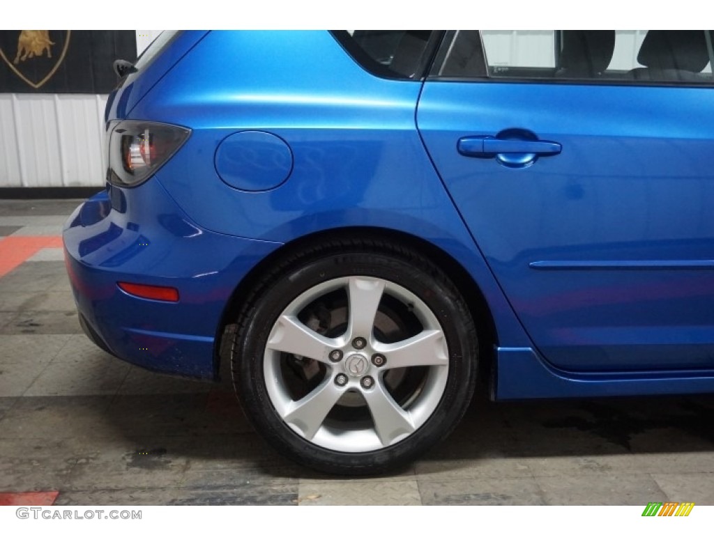 2005 MAZDA3 s Hatchback - Strato Blue Mica / Black/Blue photo #59