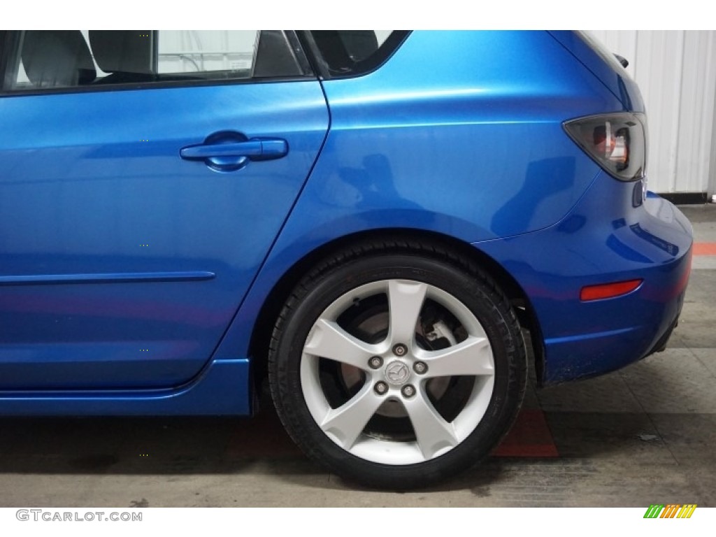 2005 MAZDA3 s Hatchback - Strato Blue Mica / Black/Blue photo #67