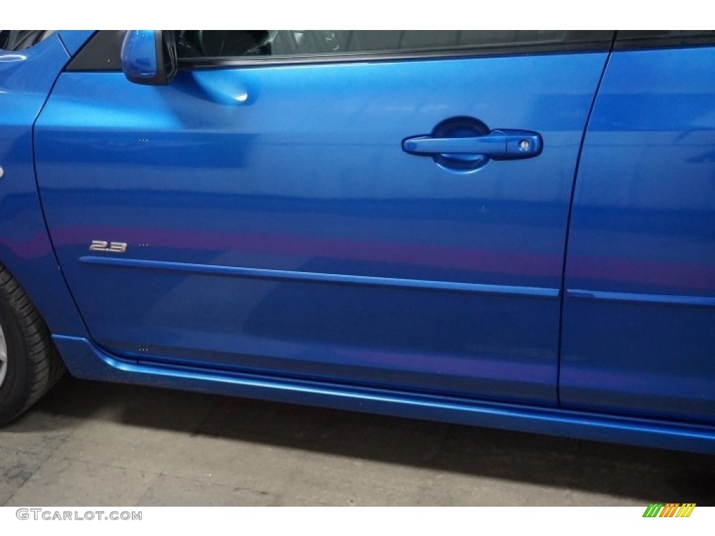 2005 MAZDA3 s Hatchback - Strato Blue Mica / Black/Blue photo #71