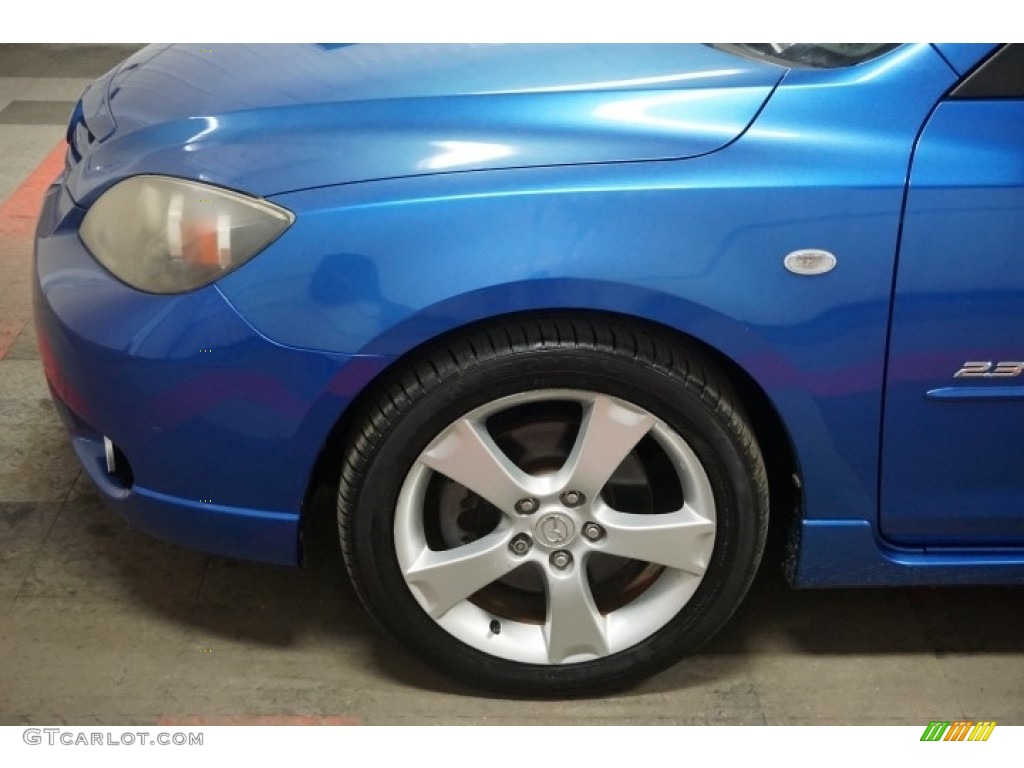 2005 MAZDA3 s Hatchback - Strato Blue Mica / Black/Blue photo #74