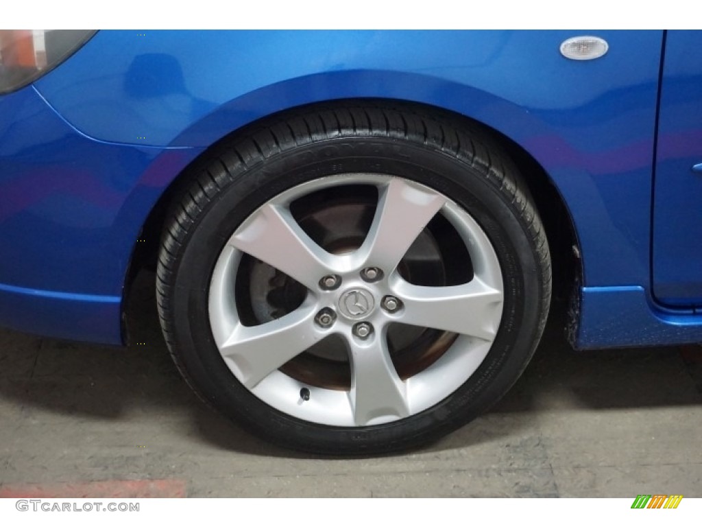 2005 MAZDA3 s Hatchback - Strato Blue Mica / Black/Blue photo #75