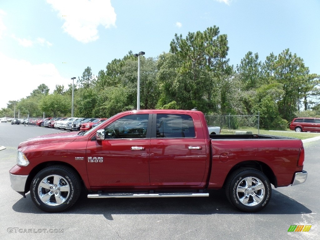 2014 1500 Big Horn Crew Cab - Deep Cherry Red Crystal Pearl / Canyon Brown/Light Frost Beige photo #2