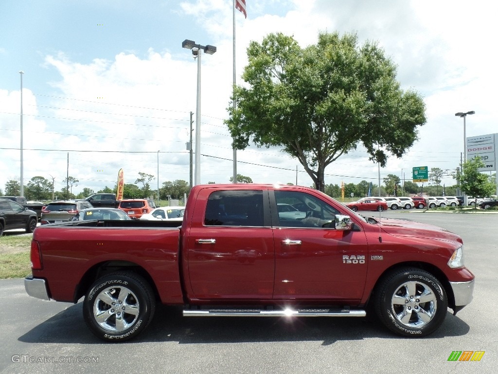 2014 1500 Big Horn Crew Cab - Deep Cherry Red Crystal Pearl / Canyon Brown/Light Frost Beige photo #9