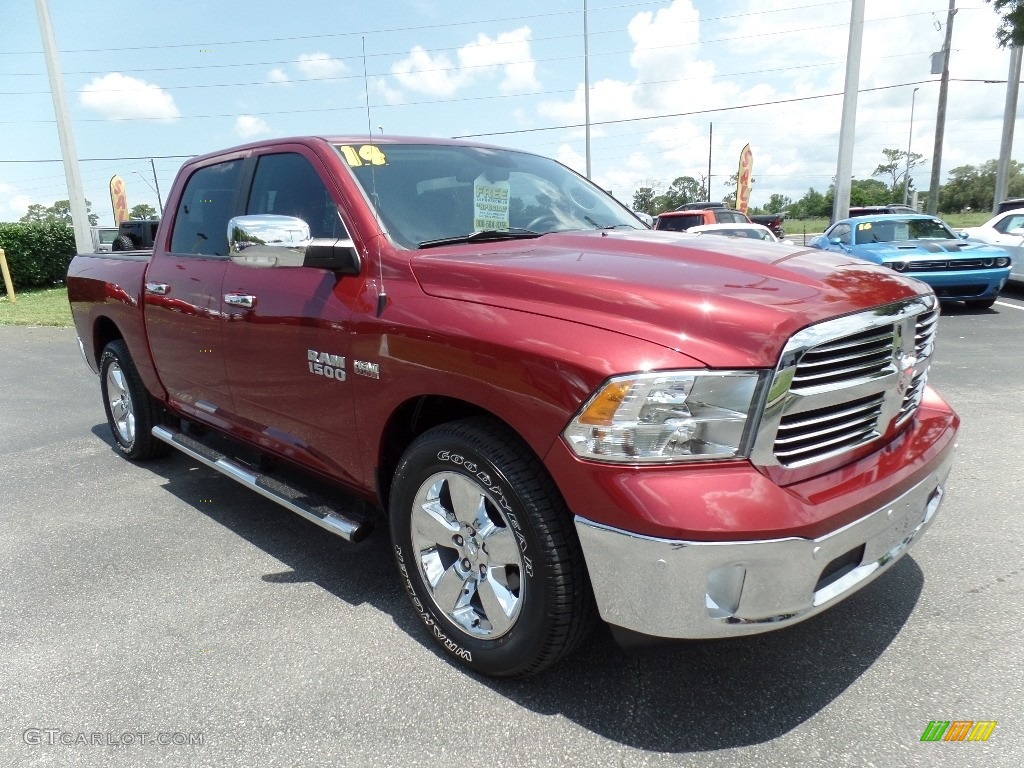 2014 1500 Big Horn Crew Cab - Deep Cherry Red Crystal Pearl / Canyon Brown/Light Frost Beige photo #10