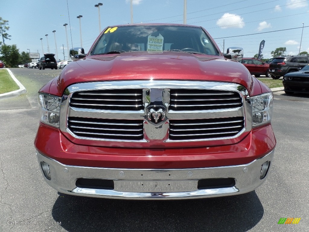 2014 1500 Big Horn Crew Cab - Deep Cherry Red Crystal Pearl / Canyon Brown/Light Frost Beige photo #13