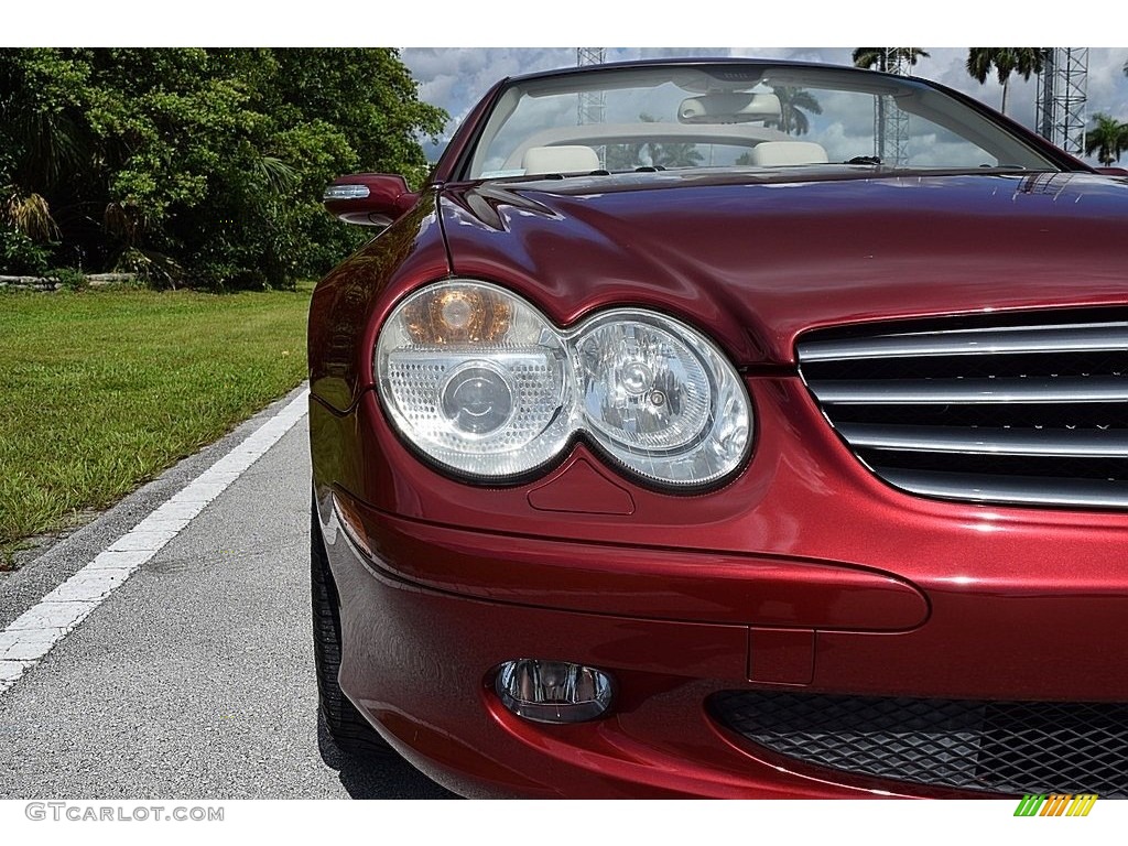 2005 SL 500 Roadster - Firemist Red Metallic / designo Sand/Black photo #11