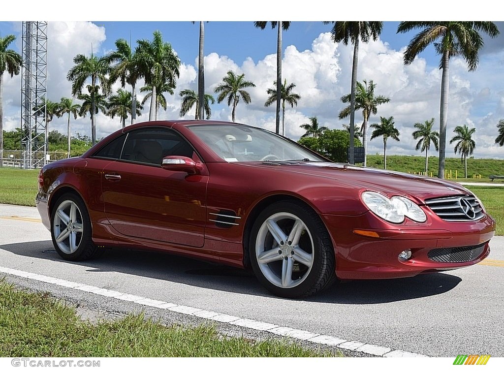 2005 SL 500 Roadster - Firemist Red Metallic / designo Sand/Black photo #20