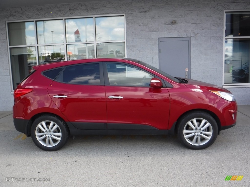 2013 Tucson Limited AWD - Garnet Red / Taupe photo #2