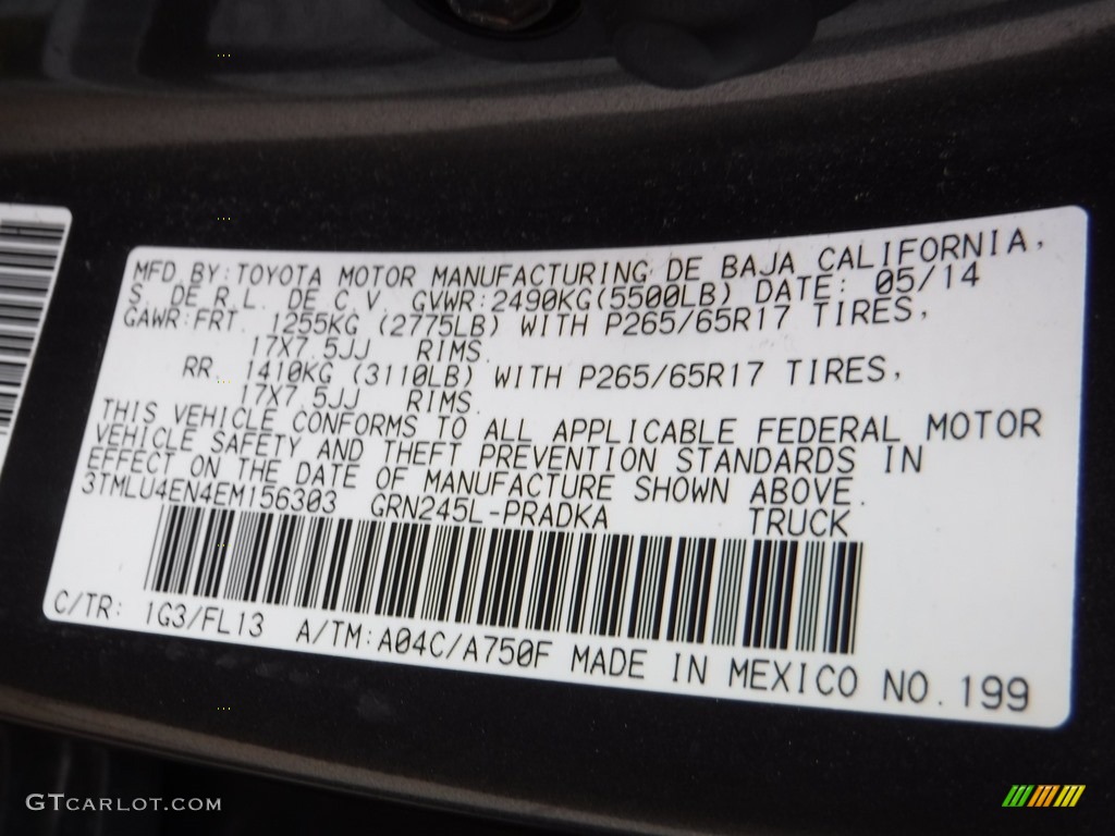 2014 Tacoma V6 TRD Sport Double Cab 4x4 - Magnetic Gray Metallic / Graphite photo #27