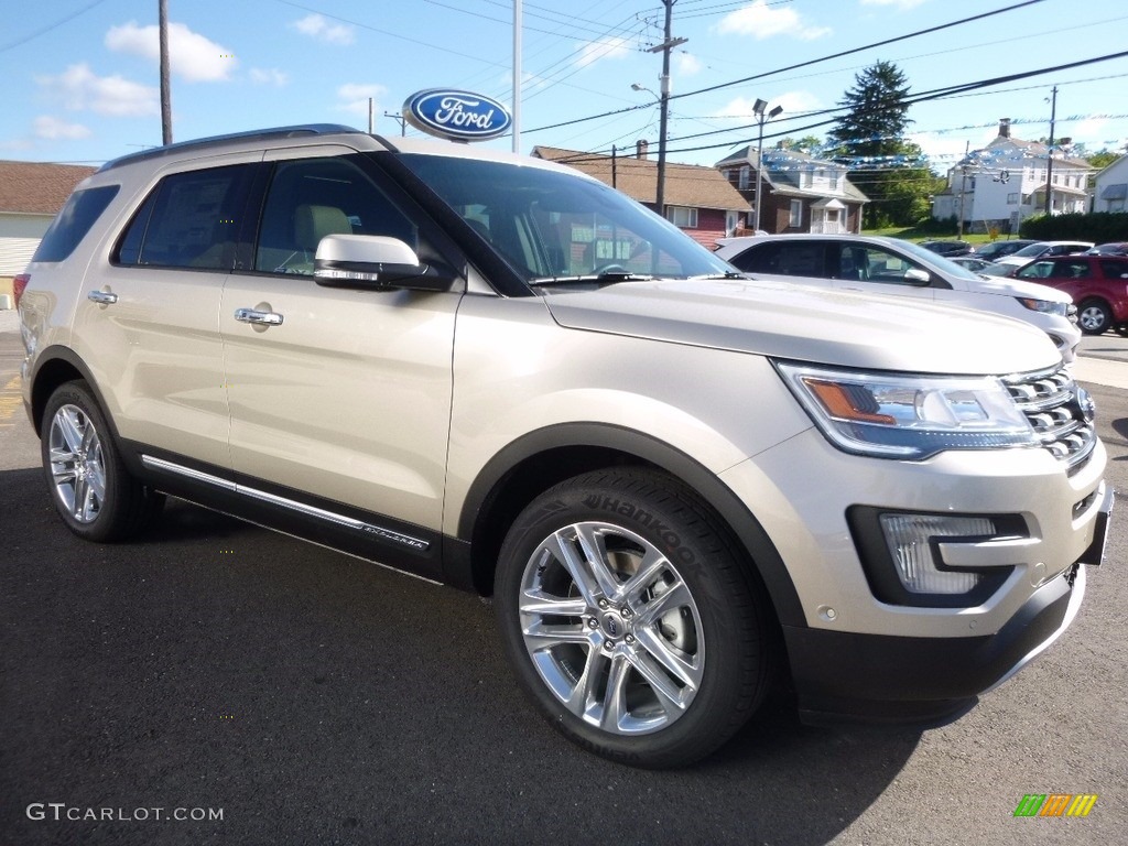 2017 Explorer Limited 4WD - White Gold / Medium Light Camel photo #3