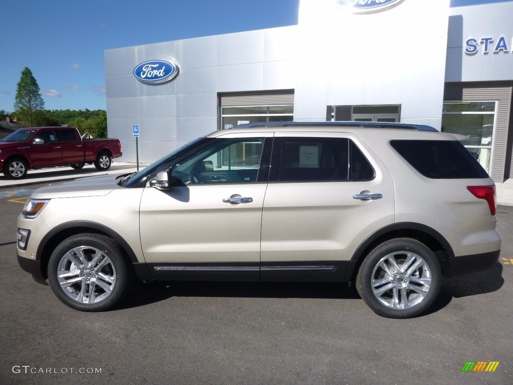 2017 Explorer Limited 4WD - White Gold / Medium Light Camel photo #8