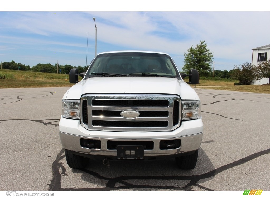 2007 F250 Super Duty XLT SuperCab 4x4 - Oxford White Clearcoat / Tan photo #5