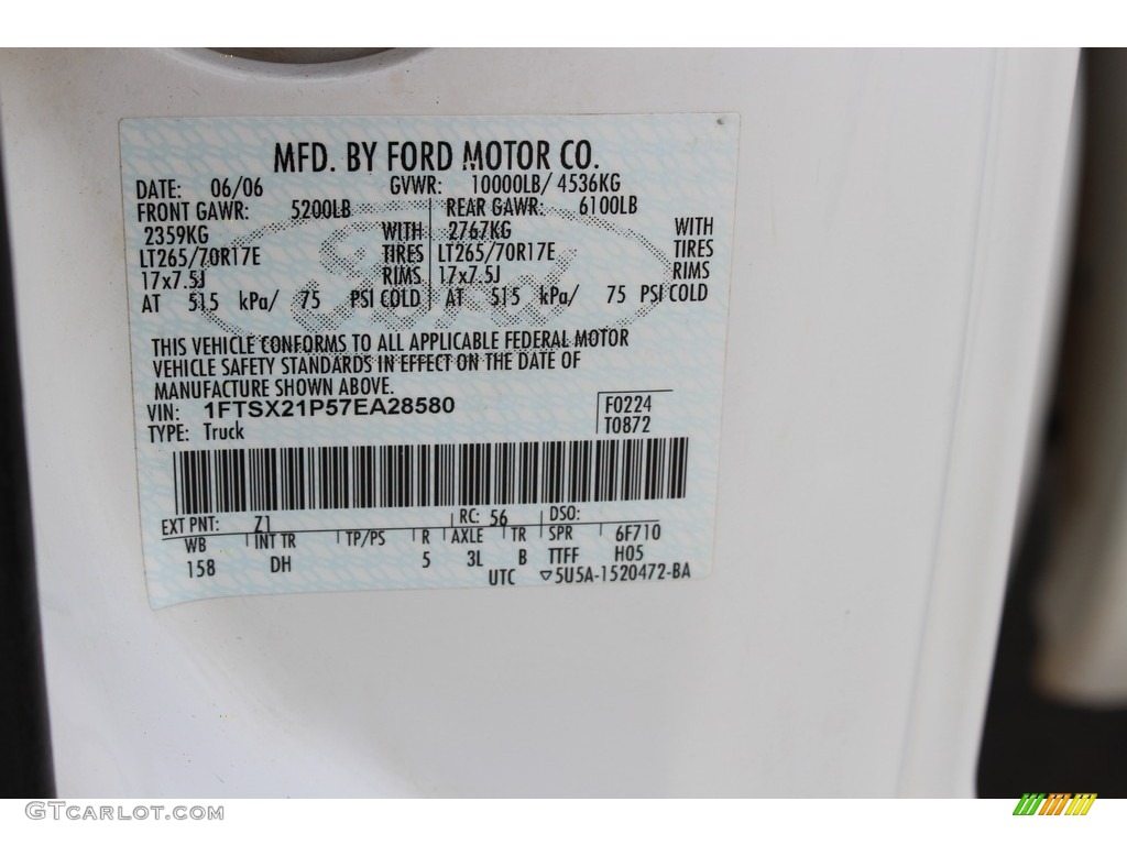 2007 F250 Super Duty XLT SuperCab 4x4 - Oxford White Clearcoat / Tan photo #42
