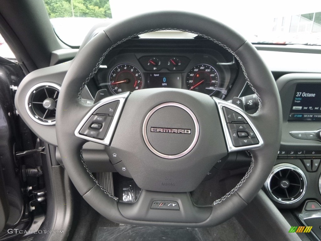 2017 Chevrolet Camaro LT Coupe Jet Black Steering Wheel Photo #114066830