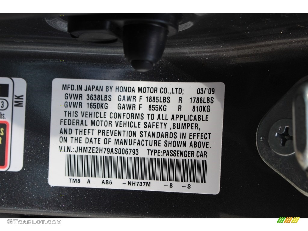 2010 Insight Hybrid EX - Polished Metal Metallic / Gray photo #13