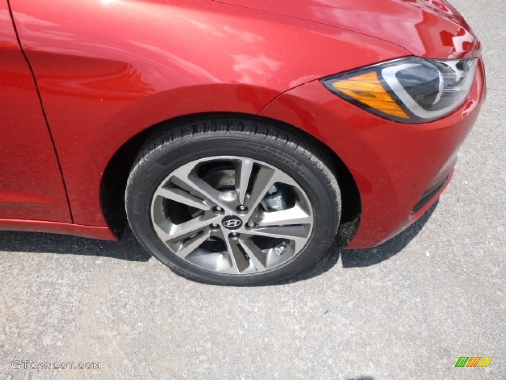 2017 Elantra Limited - Red / Gray photo #2