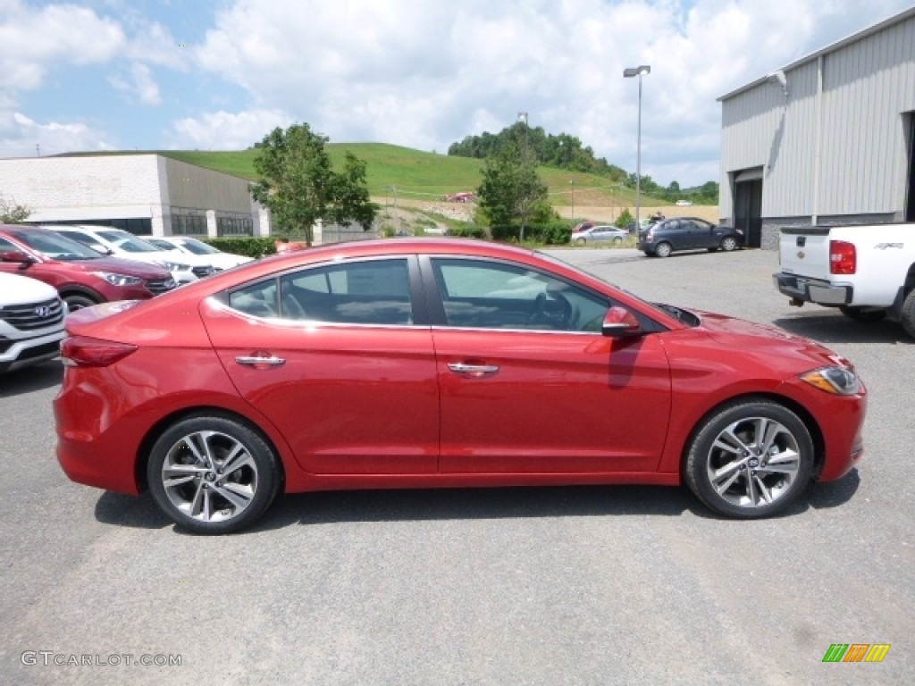 2017 Elantra Limited - Red / Gray photo #6