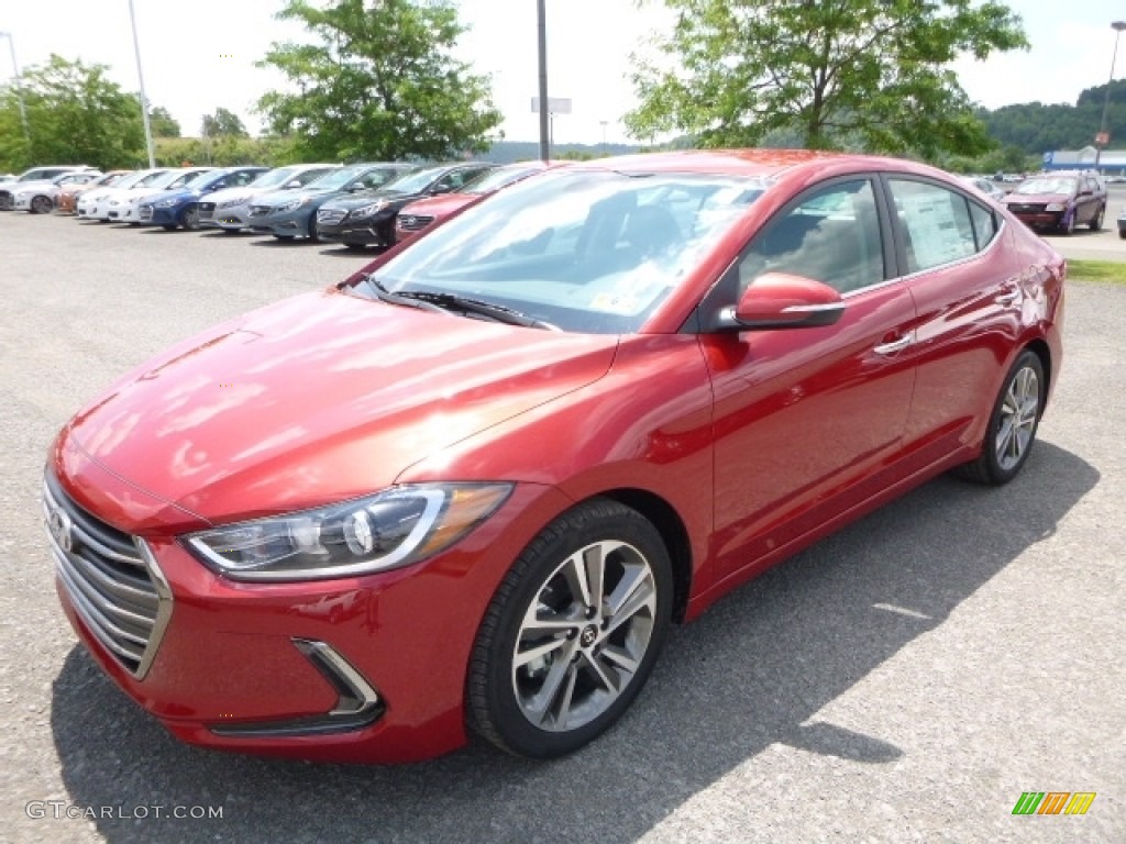 2017 Elantra Limited - Red / Gray photo #11