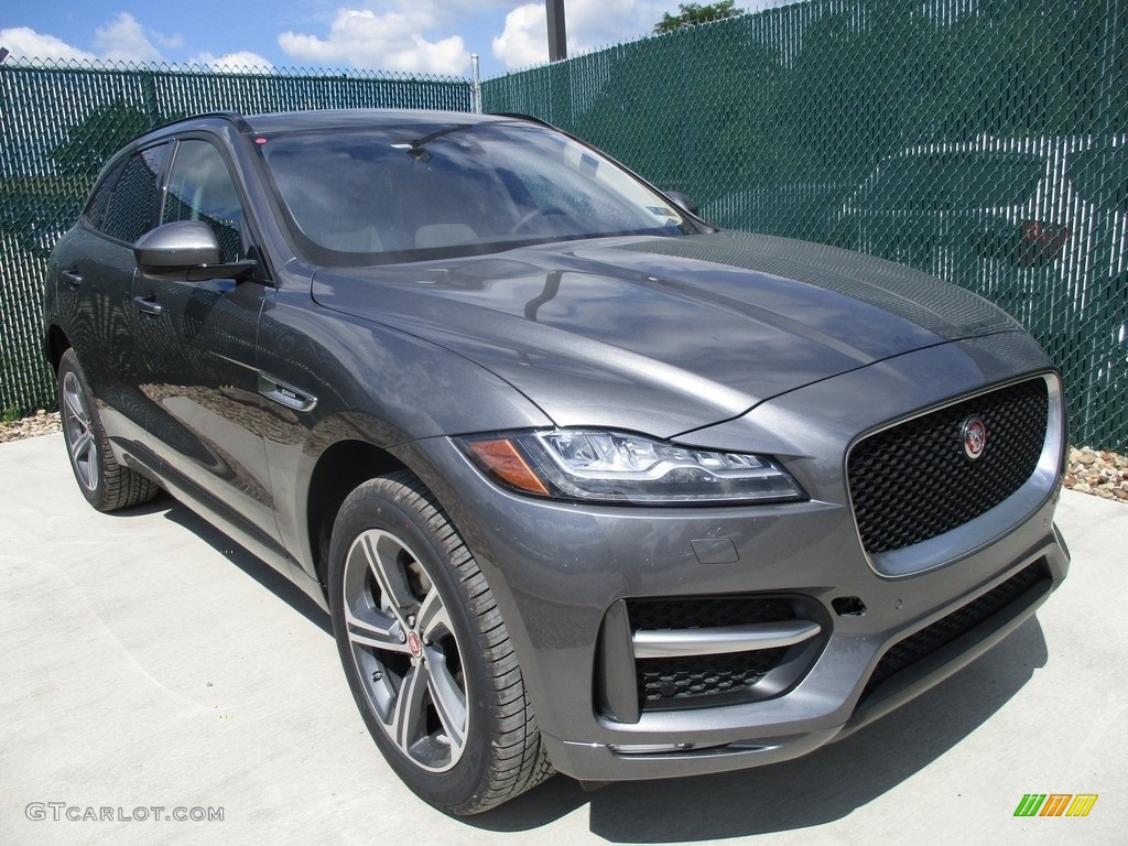 Ammonite Grey 2017 Jaguar F-PACE 35t AWD R-Sport Exterior Photo #114082548