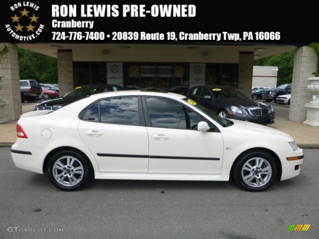 2006 9-3 2.0T Sport Sedan - Polar White / Slate Gray photo #1