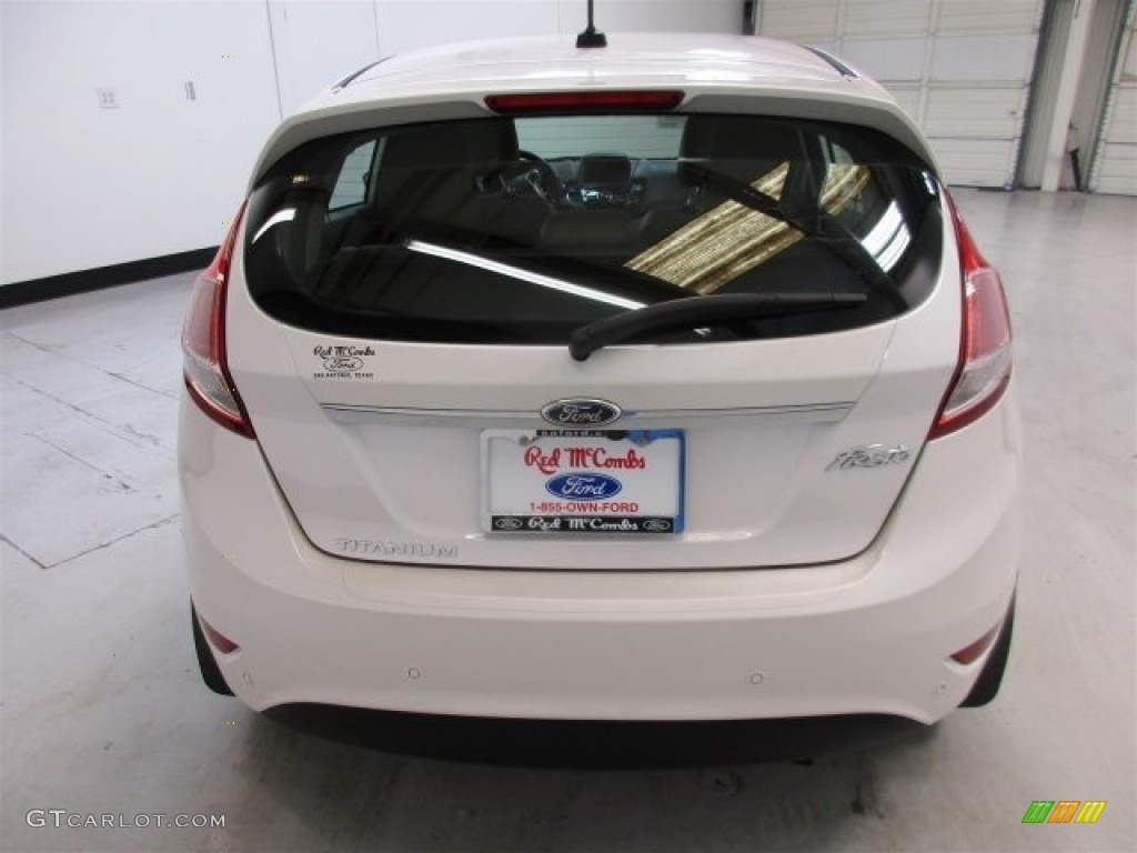 2016 Fiesta Titanium Hatchback - White Platinum Metallic Tri-coat / Medium Light Stone photo #6