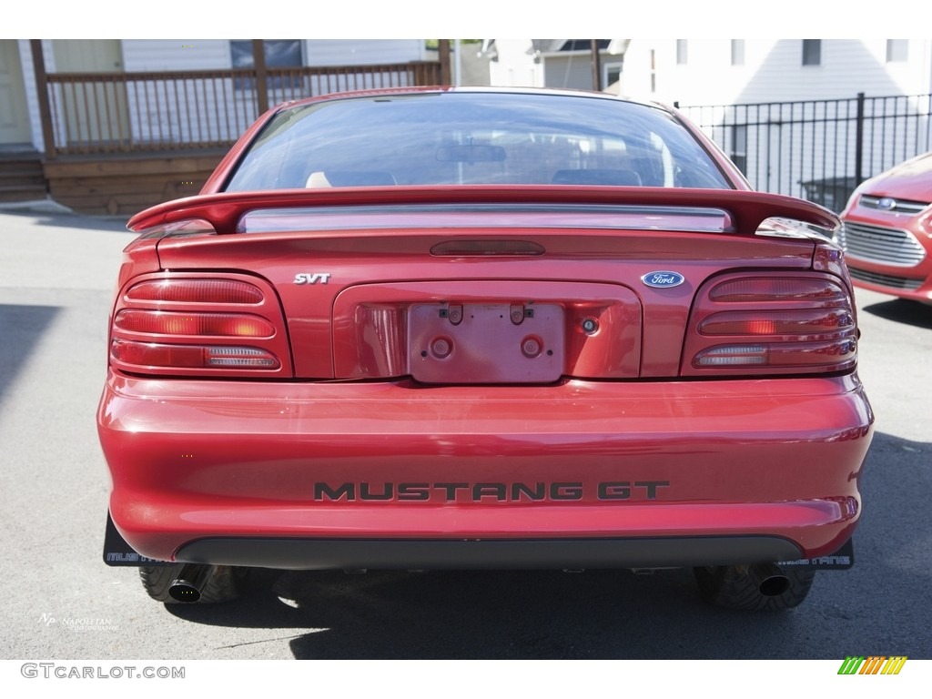 1995 Mustang GT Coupe - Laser Red Metallic / Saddle photo #4