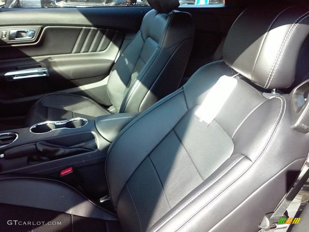 Ebony Interior 2017 Ford Mustang EcoBoost Premium Convertible Photo #114085224