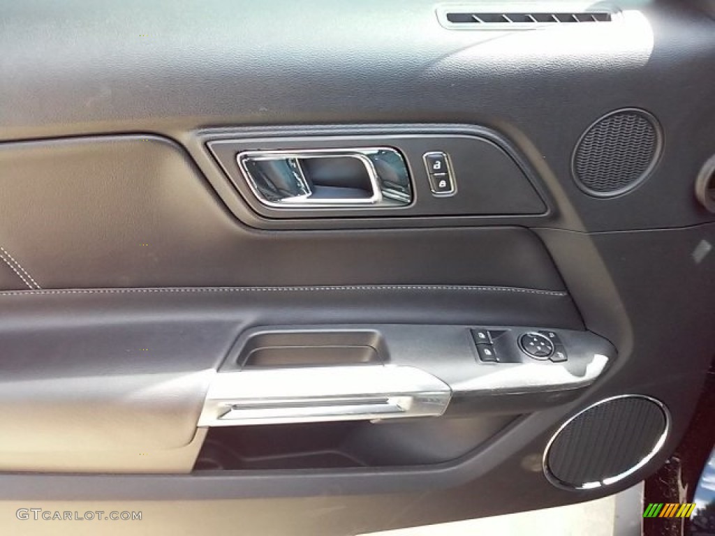 2017 Ford Mustang GT Premium Coupe Ebony Door Panel Photo #114085692