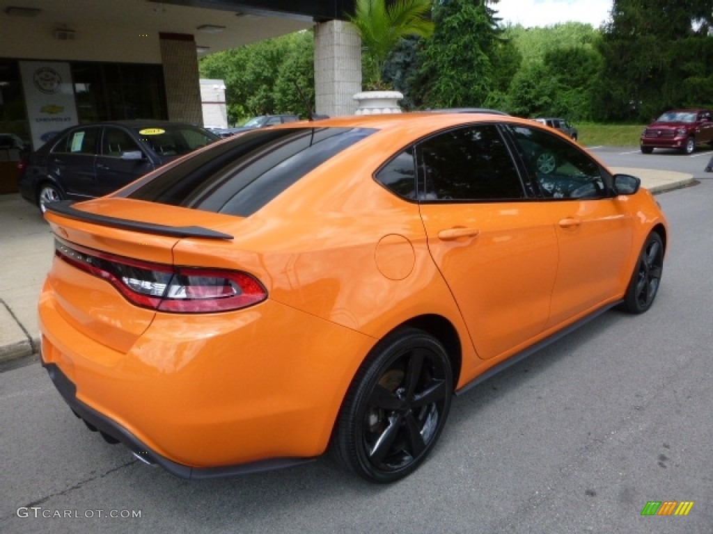 2014 Dart SXT - Header Orange / Black/Light Tungsten photo #2