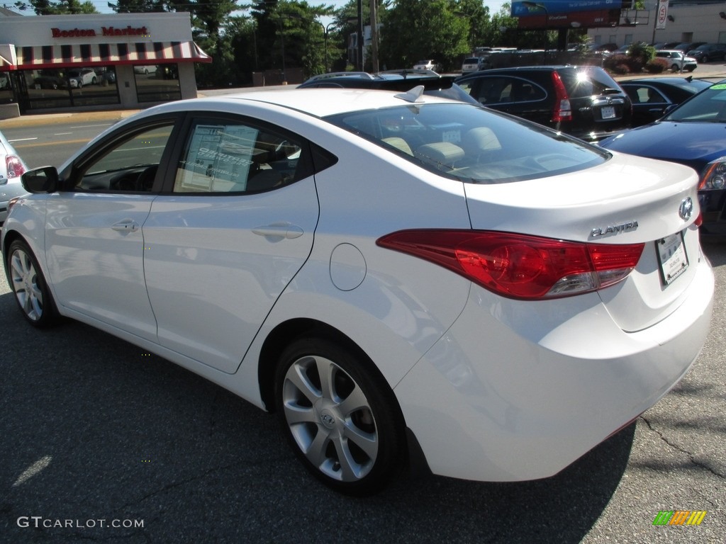 2012 Elantra Limited - Shimmering White / Beige photo #4