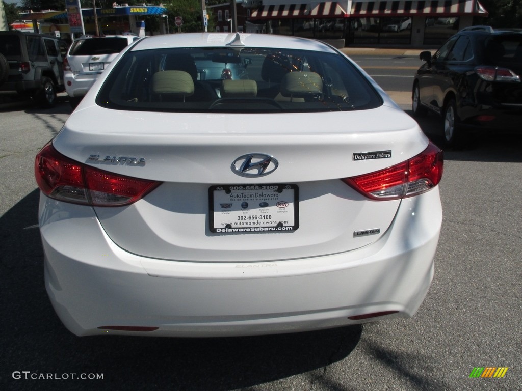 2012 Elantra Limited - Shimmering White / Beige photo #5