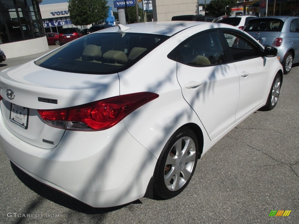 2012 Elantra Limited - Shimmering White / Beige photo #6