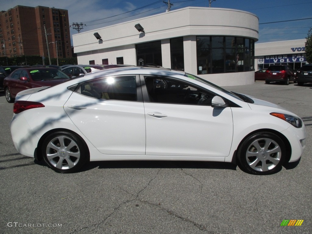 2012 Elantra Limited - Shimmering White / Beige photo #7