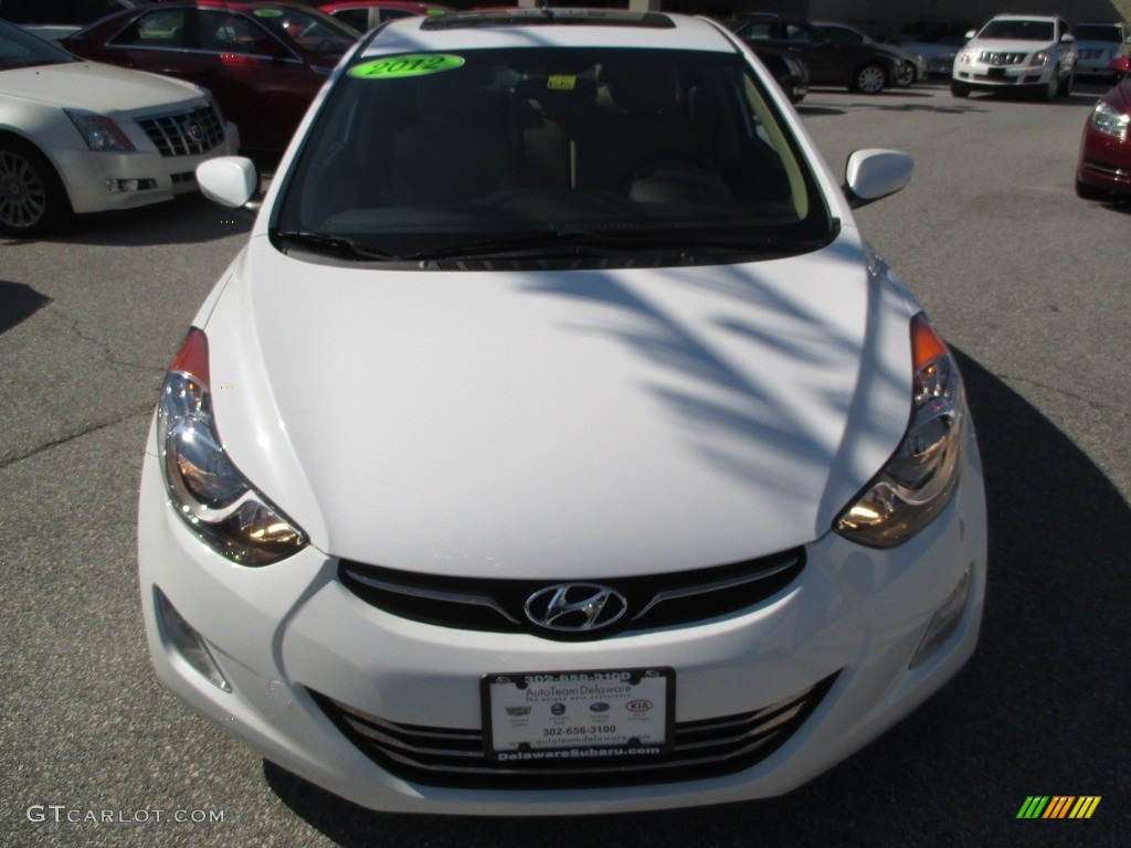2012 Elantra Limited - Shimmering White / Beige photo #9
