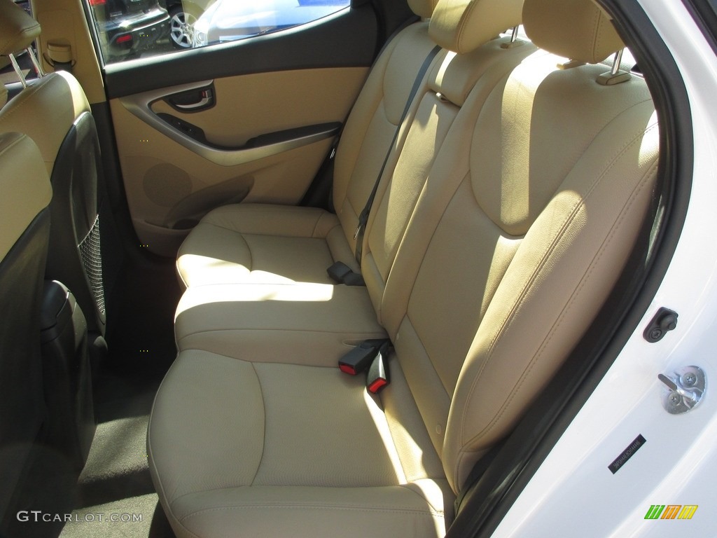 2012 Elantra Limited - Shimmering White / Beige photo #18