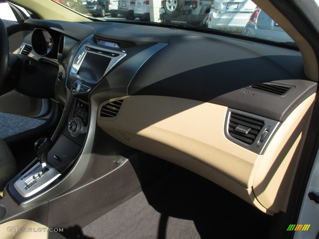 2012 Elantra Limited - Shimmering White / Beige photo #22