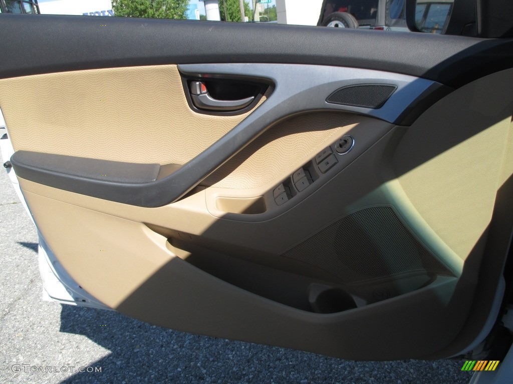 2012 Elantra Limited - Shimmering White / Beige photo #25