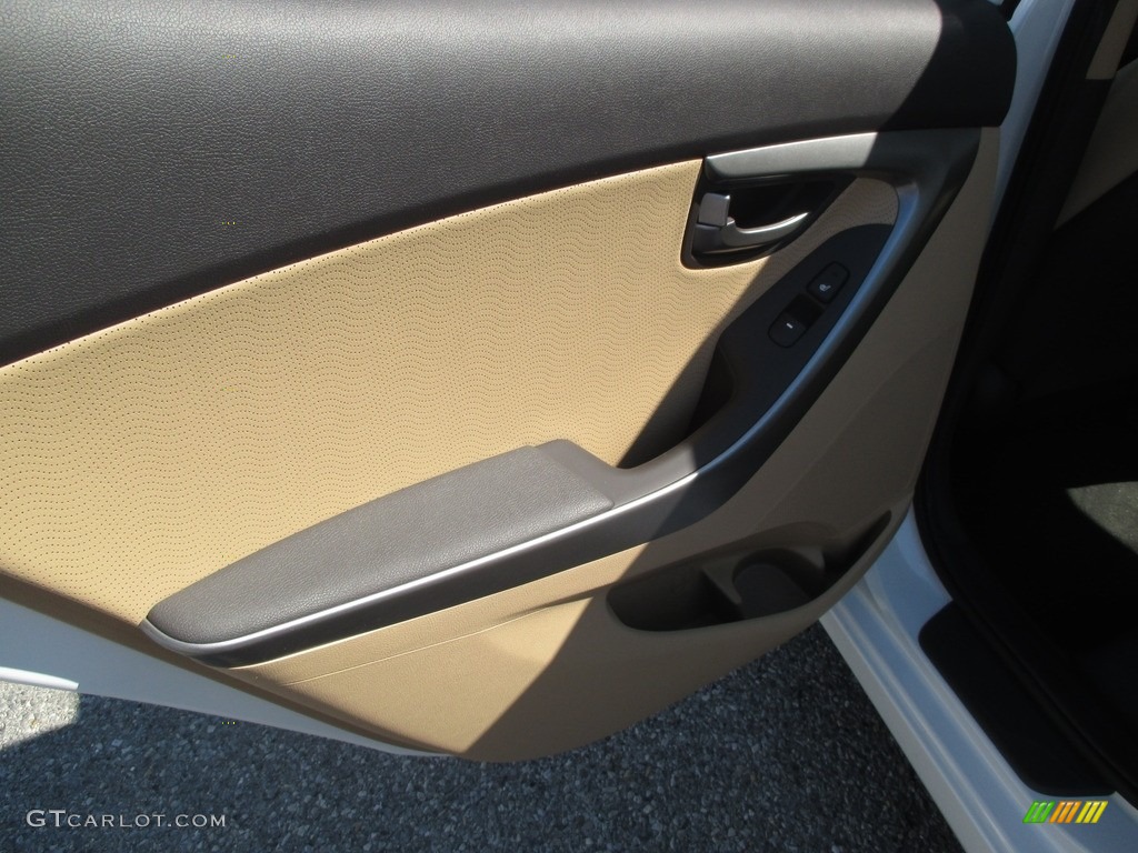 2012 Elantra Limited - Shimmering White / Beige photo #28