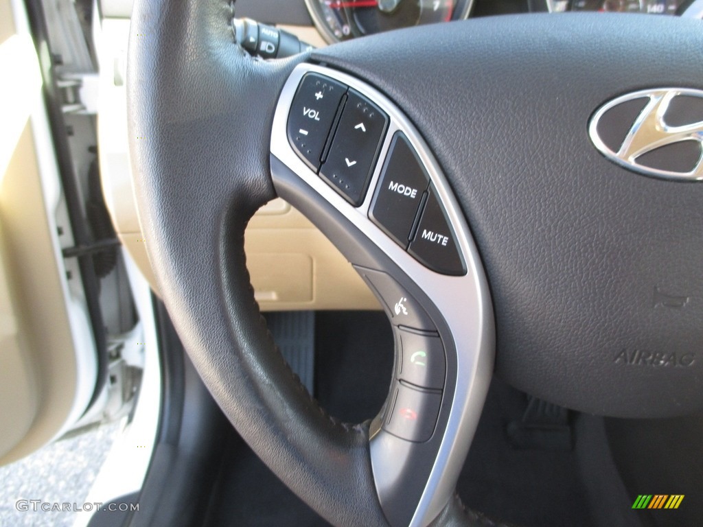 2012 Elantra Limited - Shimmering White / Beige photo #32
