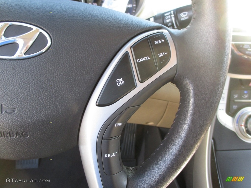 2012 Elantra Limited - Shimmering White / Beige photo #33