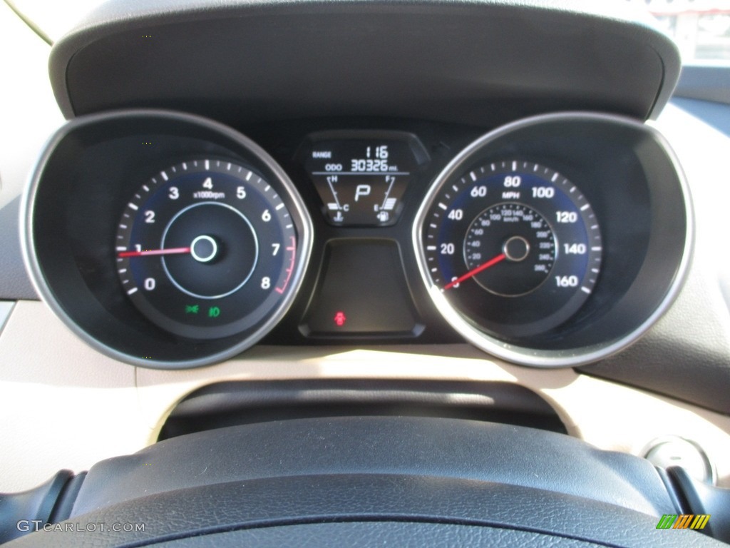 2012 Elantra Limited - Shimmering White / Beige photo #34