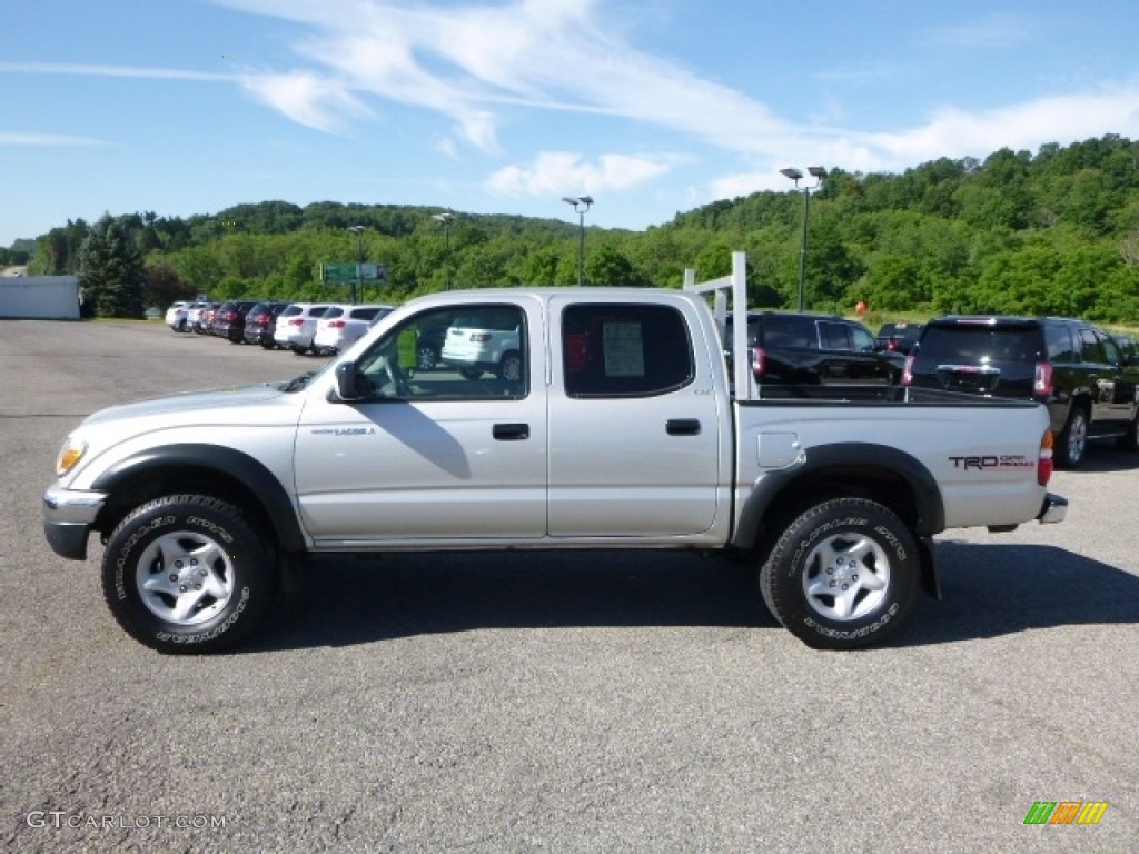 2004 Tacoma V6 Double Cab 4x4 - Lunar Mist Metallic / Oak photo #3