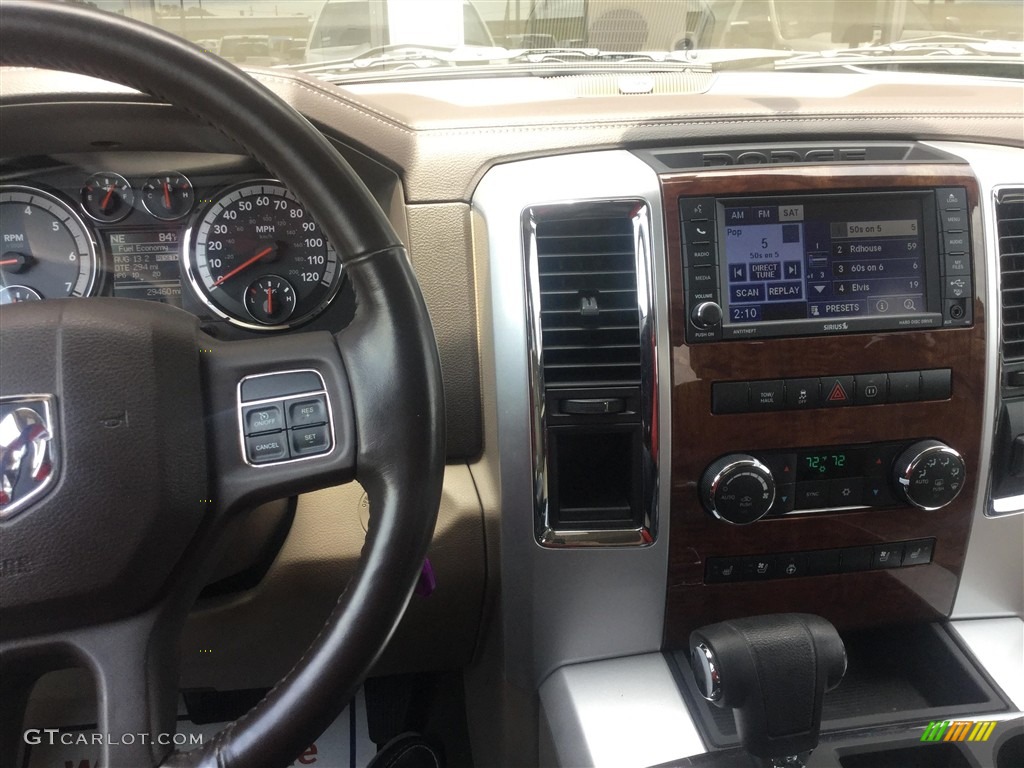 2012 Ram 1500 Laramie Crew Cab - Bright White / Light Pebble Beige/Bark Brown photo #8