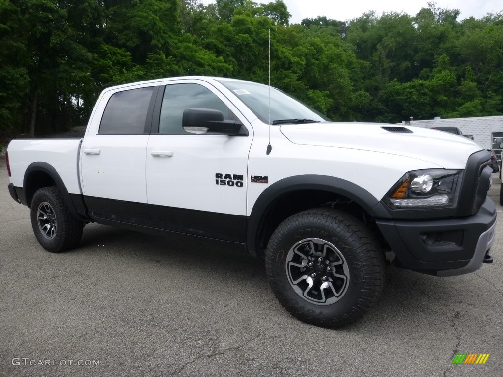 2016 1500 Rebel Crew Cab 4x4 - Bright White / Rebel Theme Red/Black photo #6