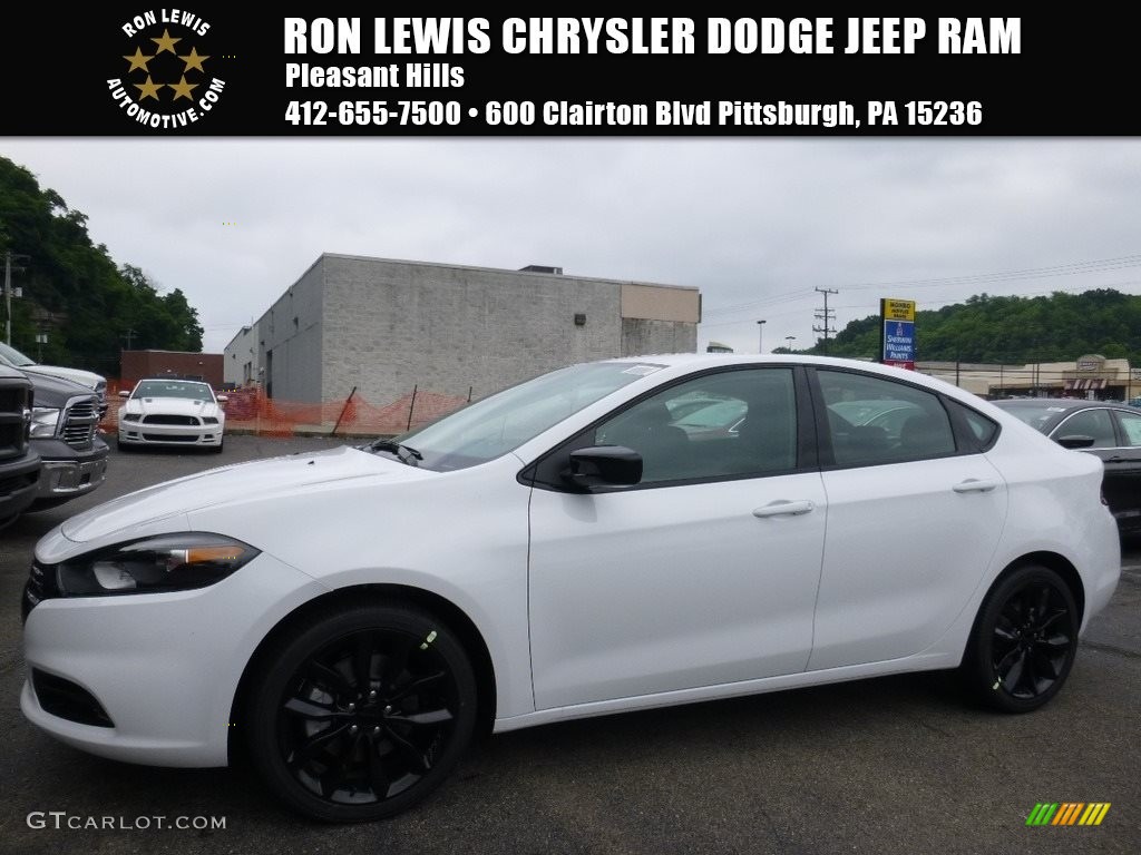 Bright White Dodge Dart